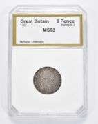 MS63 1787 Great Britain 6 Pence - Graded PCI