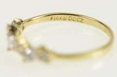 14K Yellow Gold Marquise & Round CZ Stackable Band Ring