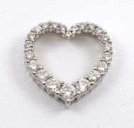 Pretty 14k WG 1/2 Ct. T.W. Diamond Heart