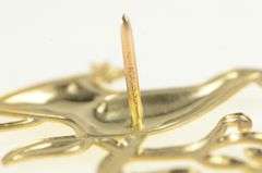 10K Yellow Gold Stylized Reindeer Animal Head Holiday Pin/Brooch