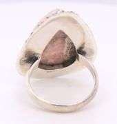 Sterling Silver Scolecite Hand Made Vintage Boho Ring