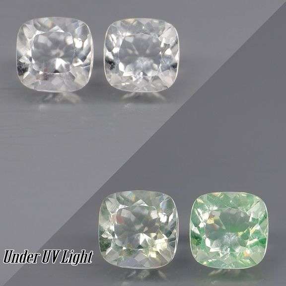 Collectors 1.06ct matched pair of Hyalite Opal