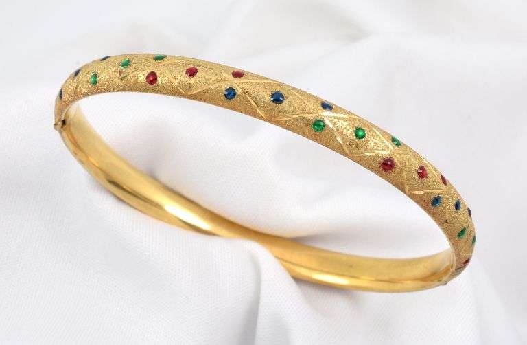 Colorful 14k Bangle