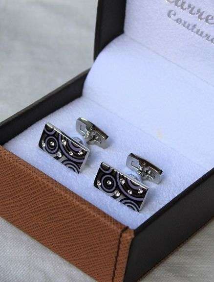 Handsome Pair Jeweled Style Cufflinks By Carelli