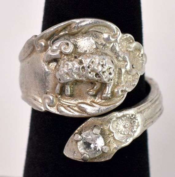 Spoon CZ Ring In Sterling Silver