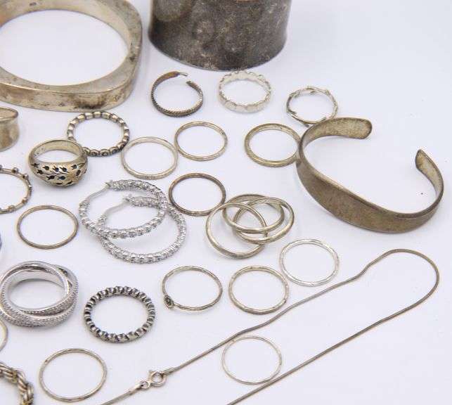 Group Lot of Vintage 925 Sterling Silver Jewelry