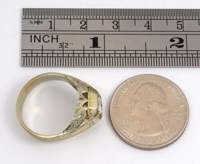 Vintage Man's White Gold 1/2 Ct. Diamond Ring