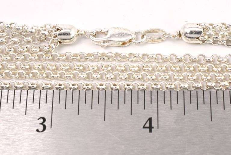 Multi-Strand Necklace In Sterling Silver