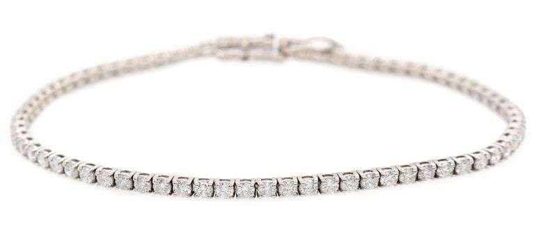 New 3.30ctw Round Diamond Tennis Bracelet in 14K