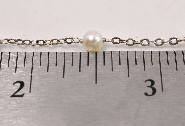 Pearl Bead Bracelet In Sterling Silver