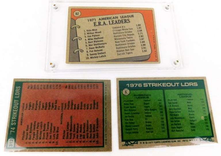 3 Topps Leaders Baseball Cards