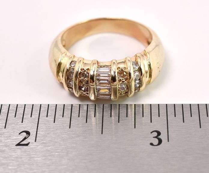 Zestful Dome Diamond Ring In Yellow Gold