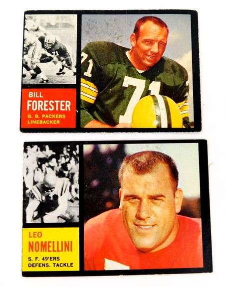 2 Topps 1962 Football Greats