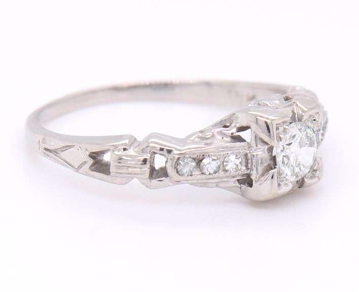 Antique Transition Cut and Single Cut Diamond Ring