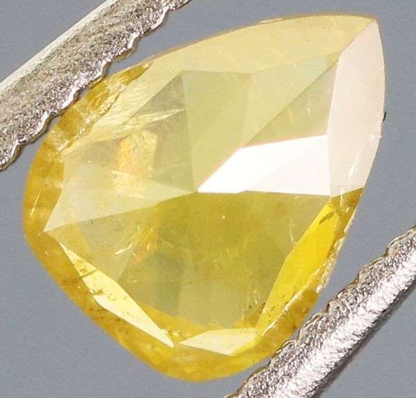 Excellent .33ct pear cut yellow Diamond