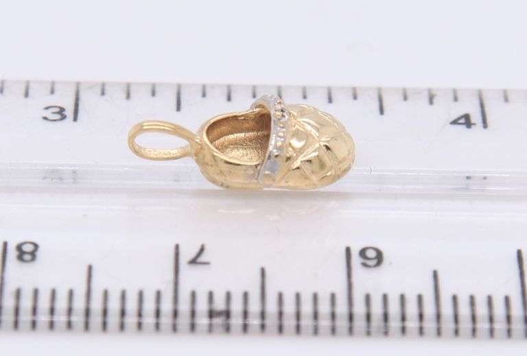 Beautiful Yellow Gold Baby Shoe Charm