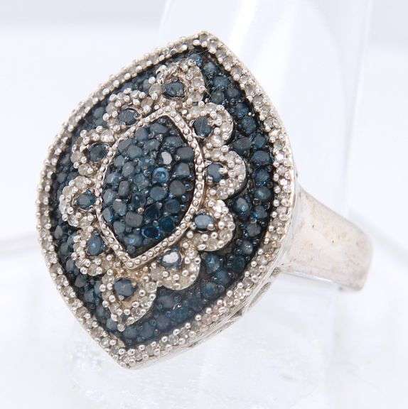 Group Lot of 3 Vintage 925 Sterling Silver Diamond Rings