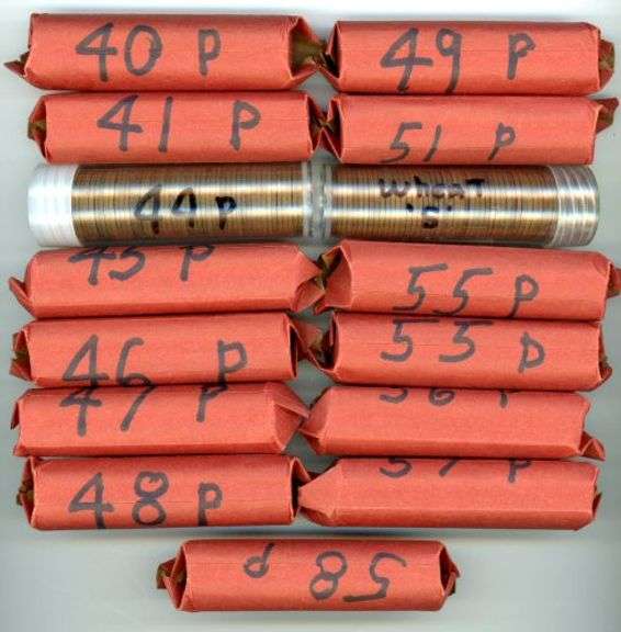 15 Different Rolls of Lincoln Wheat Cent Dates