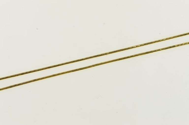 14K Yellow Gold 0.8mm Snake Link Vintage Round Chain Necklace