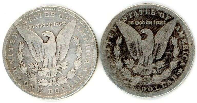 2 Different Morgan Silver Dollars: 1878 & 1879