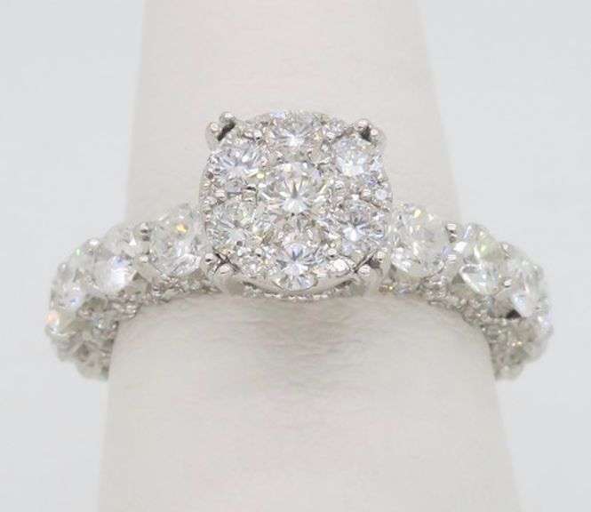 2.25CTW Diamond Encrusted Engagement Ring