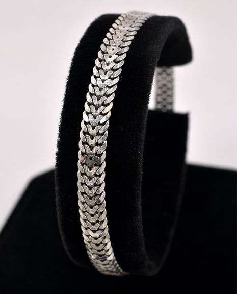Double Row Cuban Link Bracelet In Sterling Silver