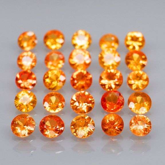 Full fire! 3.26ct top orange Sapphire set