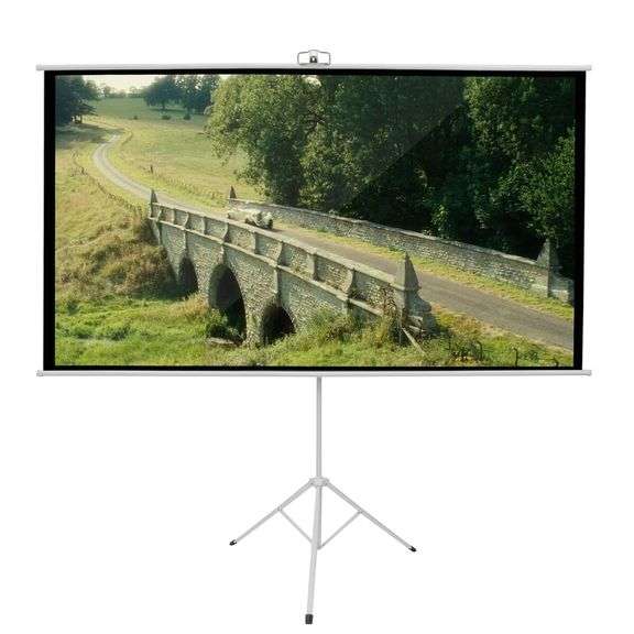 100-inch 16:9 Projector Screen with Tripod Stand