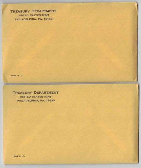 1964 Set of 2 Unopened Proof set in original envelope