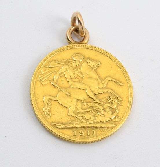 Nice 1911 Sovereign Coin Charm or Pendant