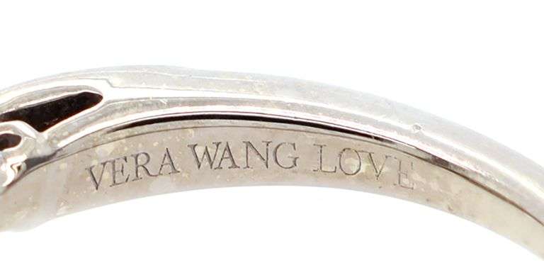 Vera Wang Wish 0.75ctw Diamond and Sapphire Frame Engagement Ring in 14K