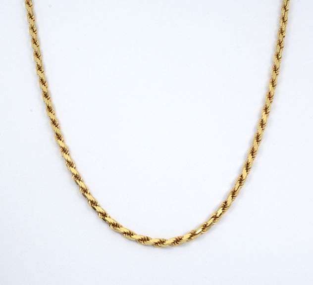 Popular 14k Diamond Cut Rope Necklace
