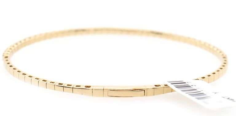 New 0.95ctw Diamond Flexible Bangle Bracelet in 14K