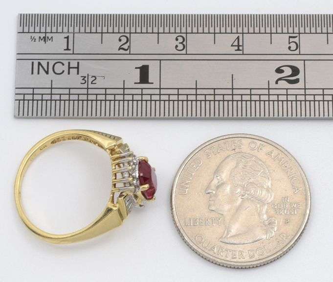 Attractive Ruby and Diamond Ring