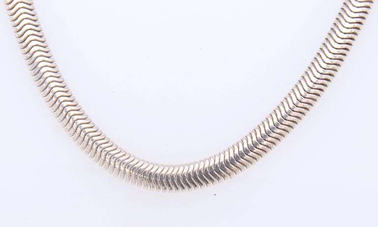 Italian 925 Sterling Silver Mesh Necklace