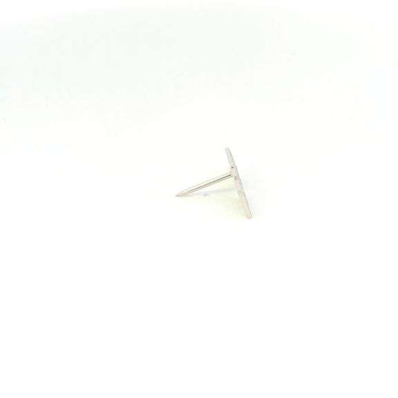 14K White Gold RPM Pave Diamond Encrusted Initial Lapel Pin/Brooch