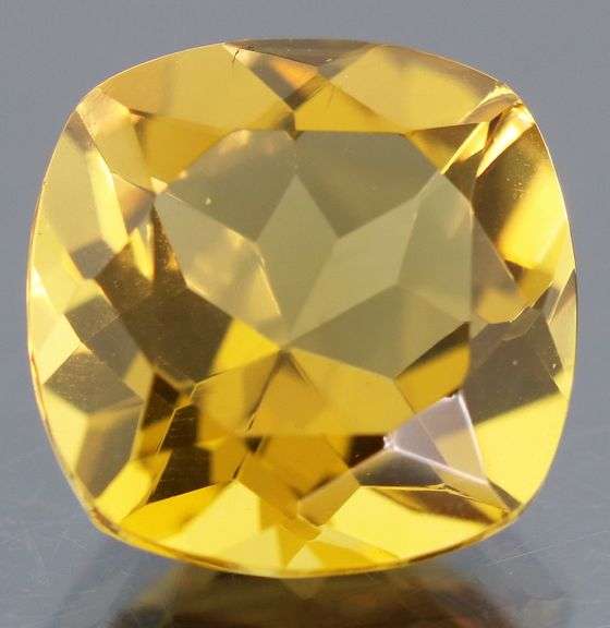 Fiery 6.25ct cushion cut honey Citrine