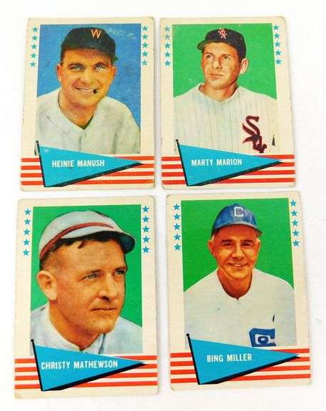 4 Fleer 1961 Baseball Greats
