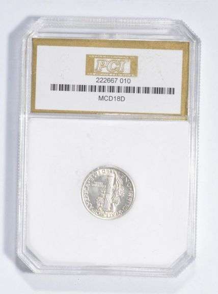 MS65 1918-D Mercury Silver Dime - Full Split Bands - Graded PCI