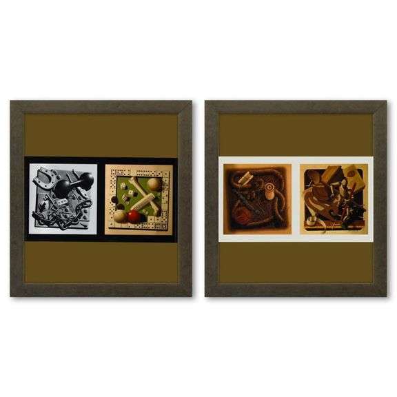 Diptych de la serie Graphismes 1 by Vasarely