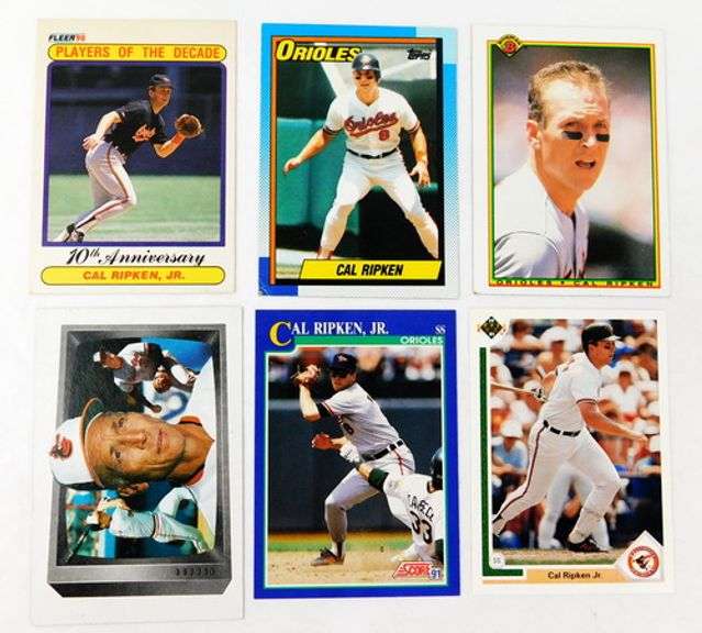 6 Cal Ripken, Jr. Baseball Cards