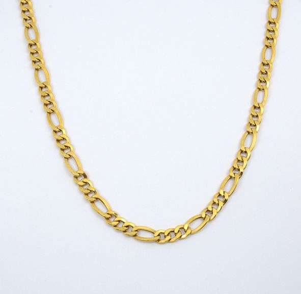 Popular 14K 5.4 MM Figaro Necklace