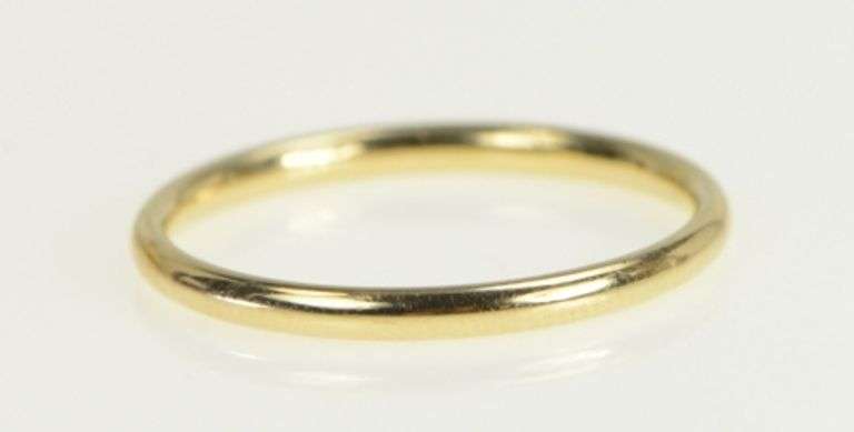 14K Yellow Gold 2.0mm Simple Plain Classic Wedding Band Ring