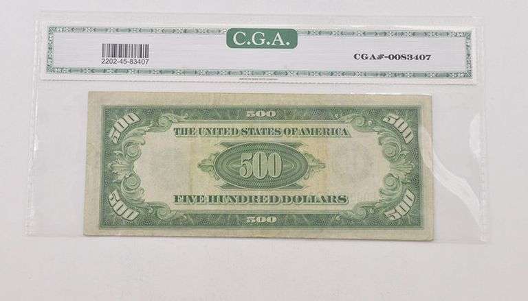 1934-A $500 Richmond, VA. Federal Reserve Note FR#2202-E - CGA - EF45