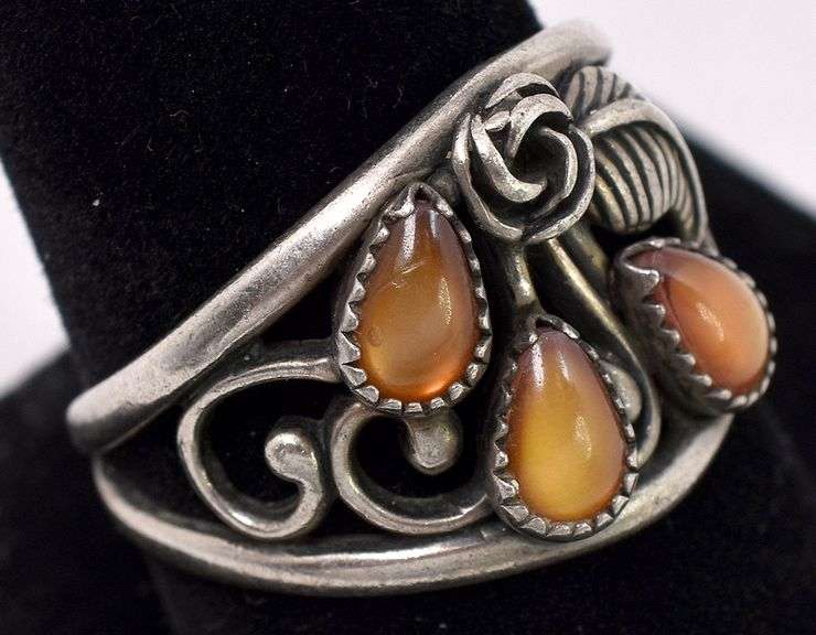 Brown Gemstone Ring in Sterling Silver