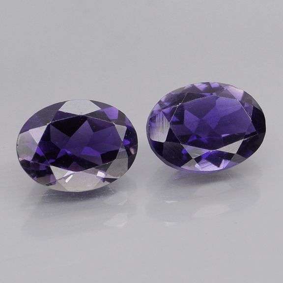 Collectors 2.05ct blue violet hue Iolite pair