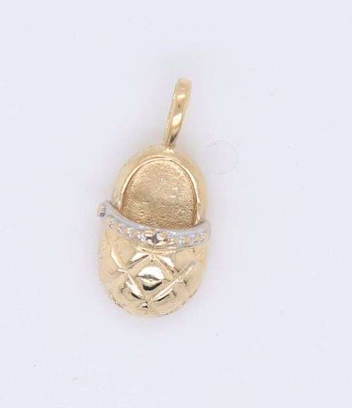 Beautiful Yellow Gold Baby Shoe Charm