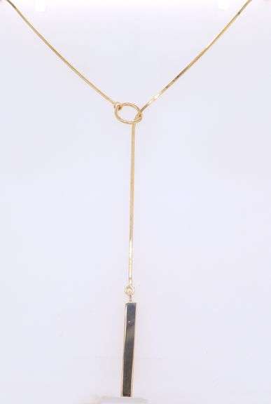 Handsome Yellow Gold Lariat Necklace