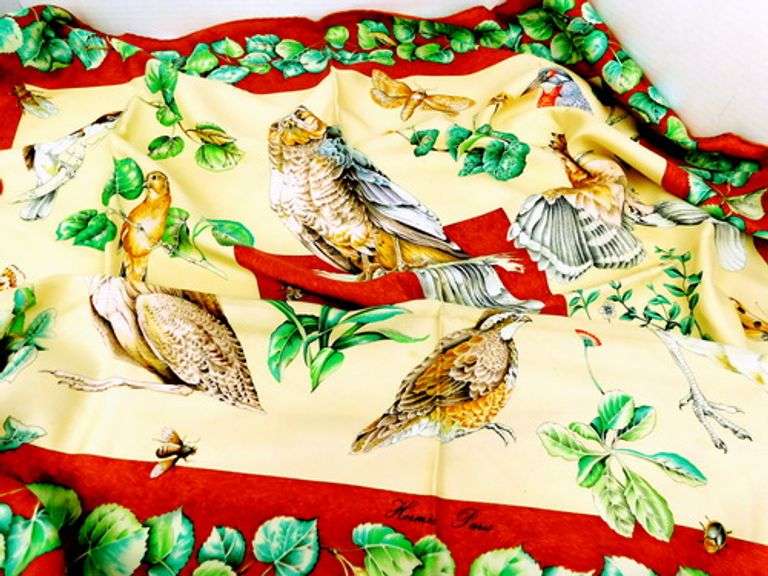 Authentic Vintage Hermes La Vie au Grand Air Silk Scarf