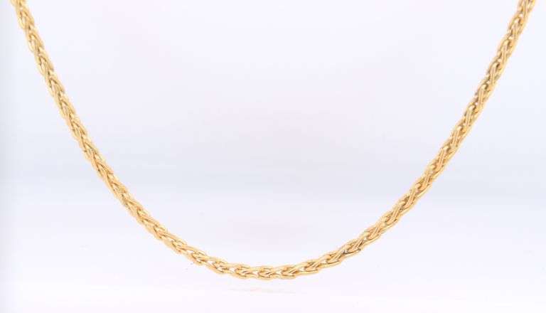 Wonderful Yellow Gold Wheat Chain Necklace